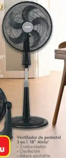 Walmart Atvio ventilador de pedestal 3 en 1 18" oferta