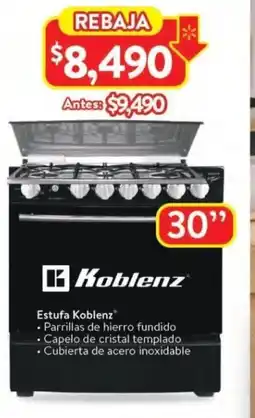 Walmart Koblenz estufa 30" oferta