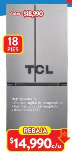 Walmart Tcl refrigerador oferta