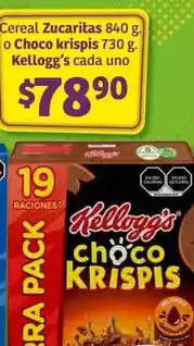 Soriana Híper Kellogg's - cereal zucaritas o choco krispis oferta