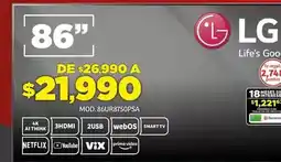 Soriana Híper Lg - mod. 86ur8750psa oferta