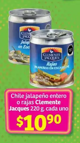 Soriana Híper Chile jalapeño entero o rajas Clemente Jacques oferta