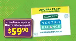 Soriana Híper Jabón dermolimpiador Neutro balance 4 pack oferta