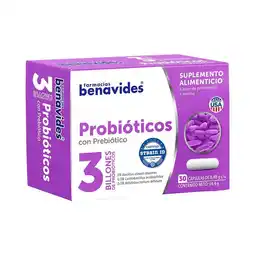 Farmacias Benavides 3 Billones Probióticos con Prebiótico oferta