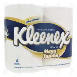 Farmacias Guadalajara Papel Higiénico Kleenex Mega Jumbo, 4 pzas oferta
