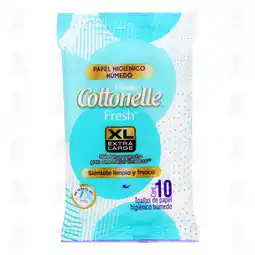 Farmacias Guadalajara Papel Higiénico Húmedo Kleenex Cottonelle, 10 pzas oferta