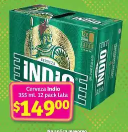 Soriana Súper Cerveza Indio oferta