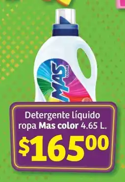 Soriana Súper Detergente líquido ropa Mas color 4.65 L oferta