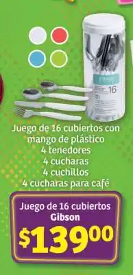 Soriana Híper Juego de 16 cubiertos Gibson oferta