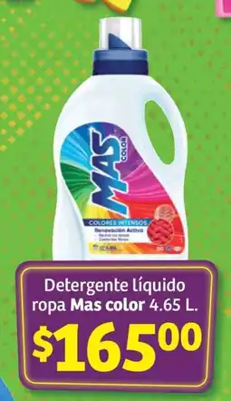Soriana Híper Detergente líquido ropa Mas color 4.65 L oferta