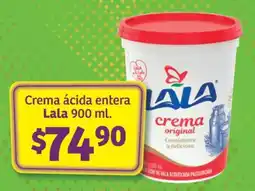 Soriana Híper Crema ácida entera Lala 900 ml oferta
