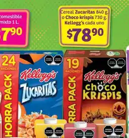 Soriana Híper Cereal Zucaritas 840 g o Choco Krispis 730 g oferta