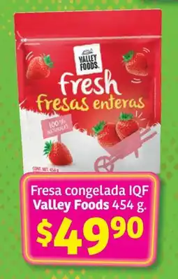 Soriana Híper Fresa congelada IQF Valley Foods 454 g oferta