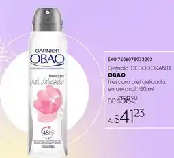 DelSol Garnier - desodorante frescura piel delicada oferta