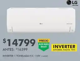 The Home Depot Lg - inverter 1 tonelada f/c 110v oferta