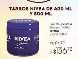 DelSol Nivea - tarros de 400 ml y 500 ml oferta