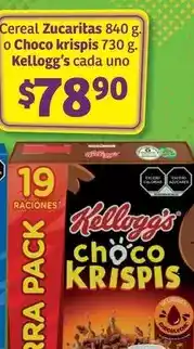 Soriana Híper Kellogg's - cereal zucaritas o choco krispis oferta
