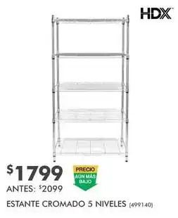 The Home Depot Hdx - estante cromado 5 niveles oferta