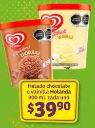 Soriana Híper Holanda - helado chocolate o vainilla oferta