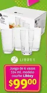 Soriana Híper Libbey - juego de 6 vasos oferta