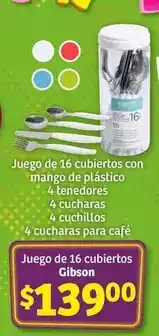 Soriana Híper Mango - juego de 16 cubiertos con de plastico 4 tendeores 4 cucharas 4 cuchillos oferta