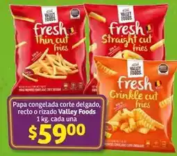 Soriana Híper Valley foods - papa congelada corte delgado, recto o rizado oferta