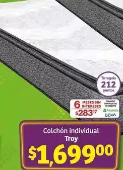 Soriana Híper Colchon individual troy oferta