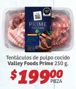 Soriana Híper Tentáculos de pulpo cocido, Valley Foods Prime 250 g oferta