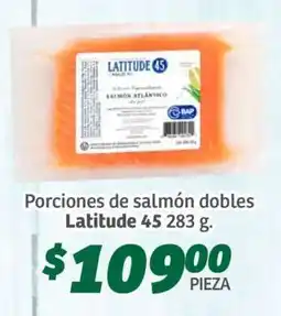 Soriana Súper Porciones de salmón dobles Latitude 45 283 g oferta