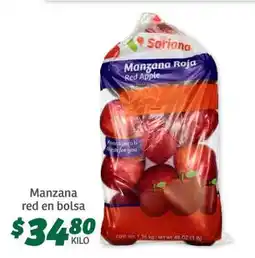 Soriana Súper Manzana red en bolsa oferta