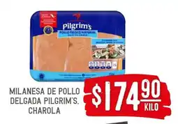 Soriana Híper MILANESA DE POLLO DELGADA PILGRIM'S, CHAROLA oferta