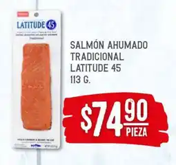 Soriana Híper Salmón ahumado tradicional Latitude 45 oferta