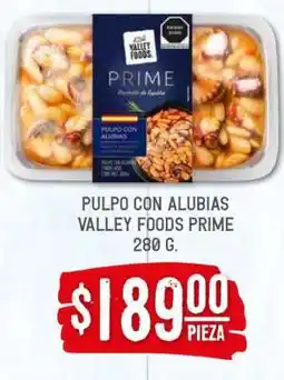 Soriana Híper Pulpo con Alubias Valley Foods Prime 280 g oferta