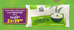 Soriana Súper Arroz súper extra grano largo Valley Foods 900 g oferta