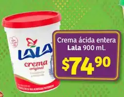 Soriana Súper Crema ácida entera Lala 900 ml oferta