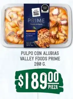 Soriana Súper Pulpo con alubias Valley Foods Prime oferta