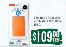 Soriana Súper Láminas de salmón ahumado Latitude 45 oferta