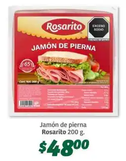 Soriana Súper Jamón de pierna Rosarito 200 g oferta