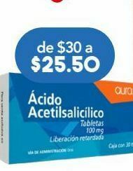 Farmacia San Pablo Acido acetilsal tab 100mg c/30 genvita oferta