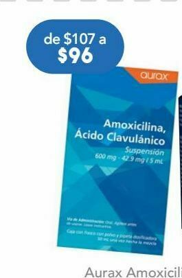 Amox/clav sus 600/42.9mg c/50ml aurax
