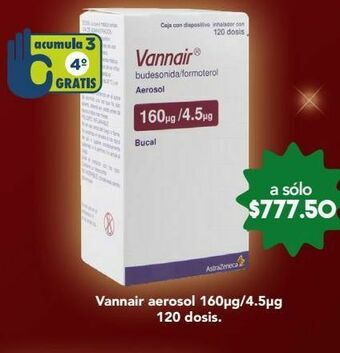 Farmacia San Pablo Vannair aer 160/4.5 mcg caj c/120d oferta