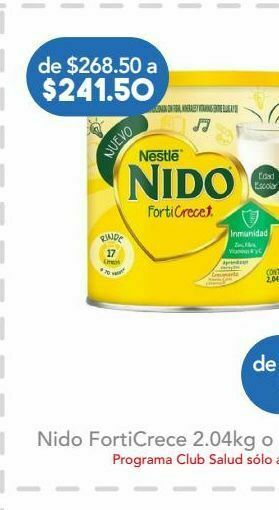Farmacia San Pablo Nido leche en polvo forticrece c/2.04kg oferta