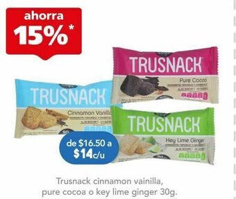 Trusnack cinnamon vainilla emp c/30gr