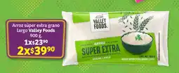 Soriana Híper Arroz súper extra grano largo Valley Foods oferta