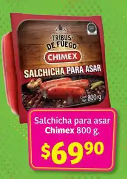 Soriana Híper Salchicha para asar Chimex 800 g oferta