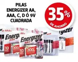 Farmacias Guadalajara Pilas energizer aa, aaa, c, d ó 9v cuadrada oferta