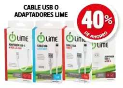 Farmacias Guadalajara Cable usb o adaptadores lime oferta