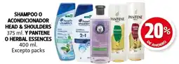 Farmacias Guadalajara Shampoo o acondicionador head & shoulders y pantene o herbal essences oferta