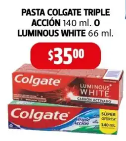 Farmacias Guadalajara Pasta colgate triple acción o luminous white oferta
