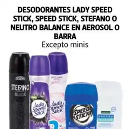 Farmacias Guadalajara Desodorantes lady speed stick, speed stick, stefano o neutro balance en aerosol o barra excepto minis oferta